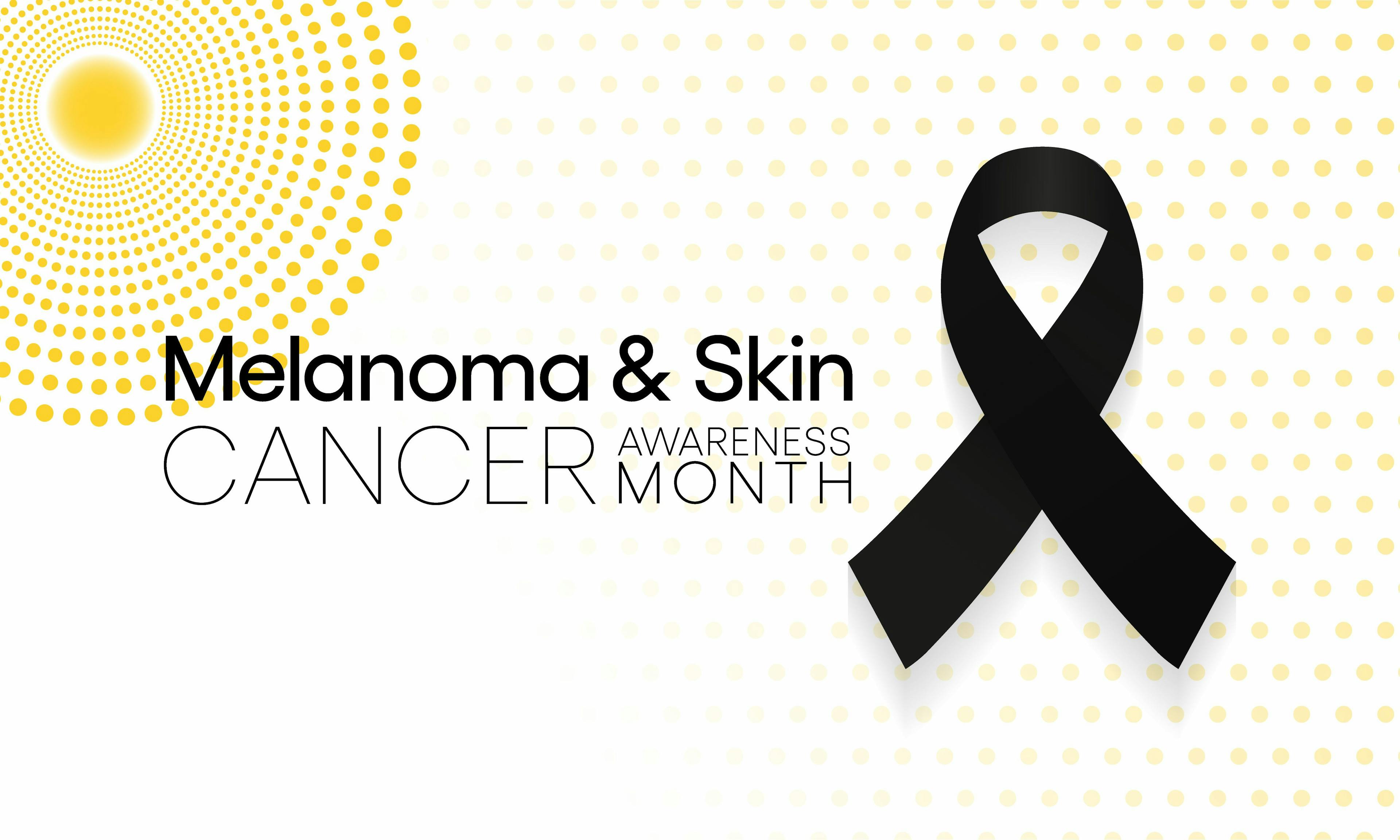 Logo reading "Melanoma and skin cancer awareness month"